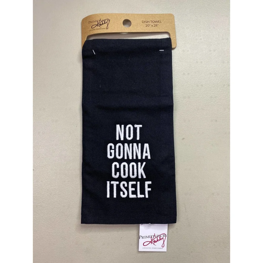 Not Gonna Cook Itself Kitchen Dish Towel Grill Cookout Father's Day Gift Idea - Picture 3 of 5